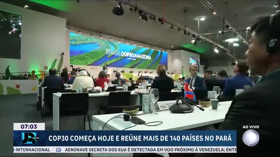 COP30 começa nesta segunda-feira (30) e reúne mais de 140 países em Belém (PA)