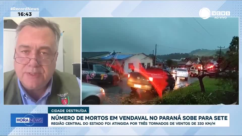 Número de mortos em vendaval no Sul sobe para sete