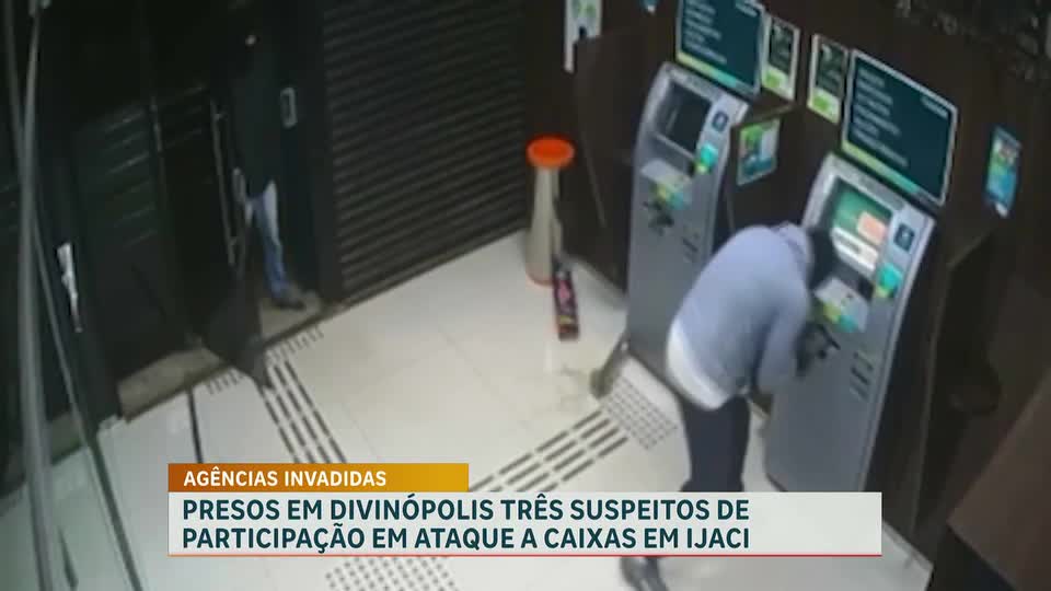 Três homens são presos suspeitos de ataque a bancos em Ijaci (MG)