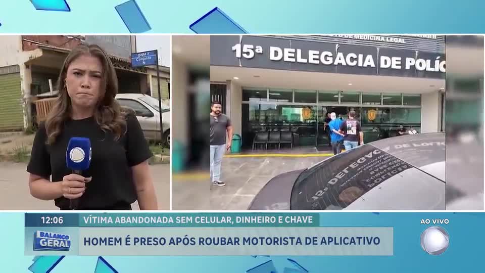 Homem é preso após assaltar motorista de aplicativo em Ceilândia (DF)