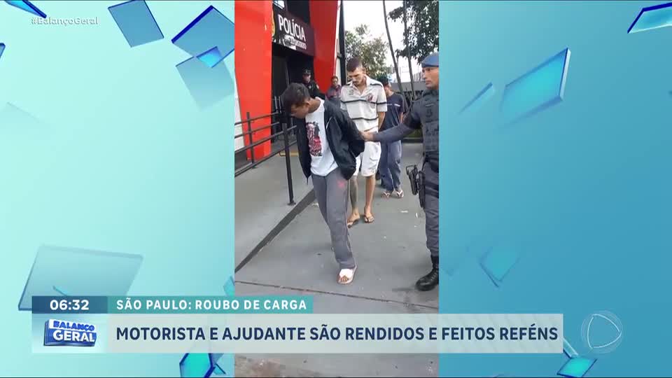 Motorista e ajudante são feitos reféns por ladrões de carga em São Paulo