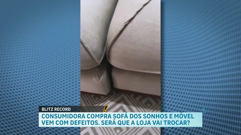 Blitz RECORD: auxiliar pedagógica busca solução após defeito em sofá que comprou em Contagem (MG)