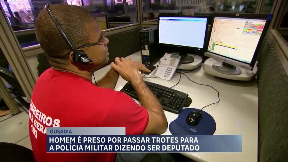 Homem é preso suspeito de passar trotes para a Polícia Militar, em Belo Horizonte