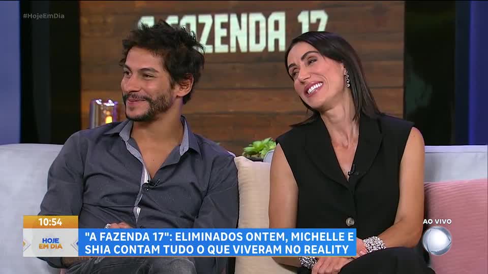 Shia e Michelle comentam suas eliminações e relembram trajetórias em A Fazenda 17
