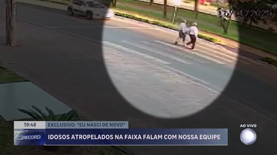 Idosos atropelados na faixa de pedestre em Samambaia (DF) falam com a RECORD