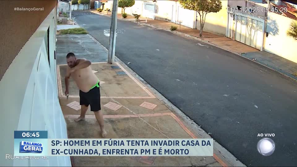 Homem tenta invadir casa da ex-cunhada, enfrenta policial e acaba morto