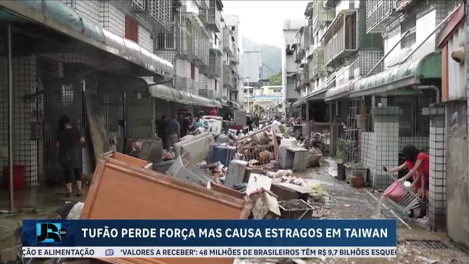 Tufão Fung-wong perde força, mas segue causando estragos em Taiwan