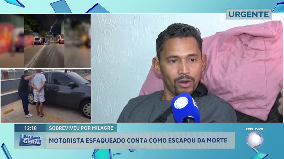 Motorista de app esfaqueado durante corrida diz que não voltará a trabalhar por medo
