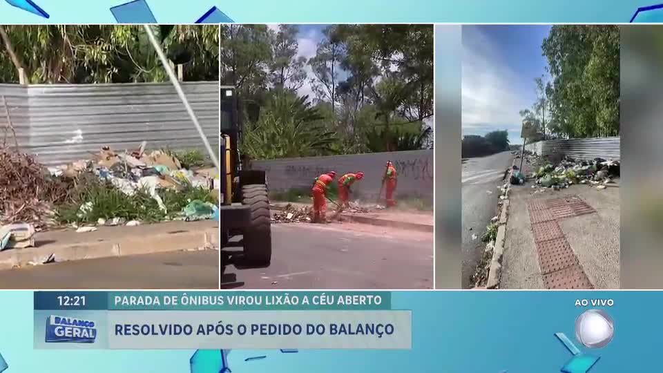 Moradores em Santa Maria (DF) reclamam de lixo acumulado em parada de ônibus