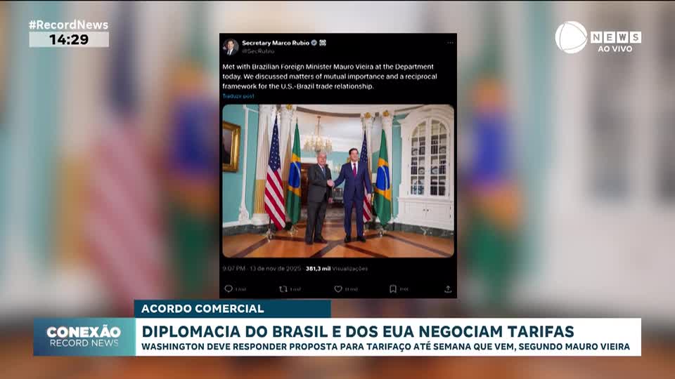 Diplomacias do Brasil e dos EUA negociam tarifas
