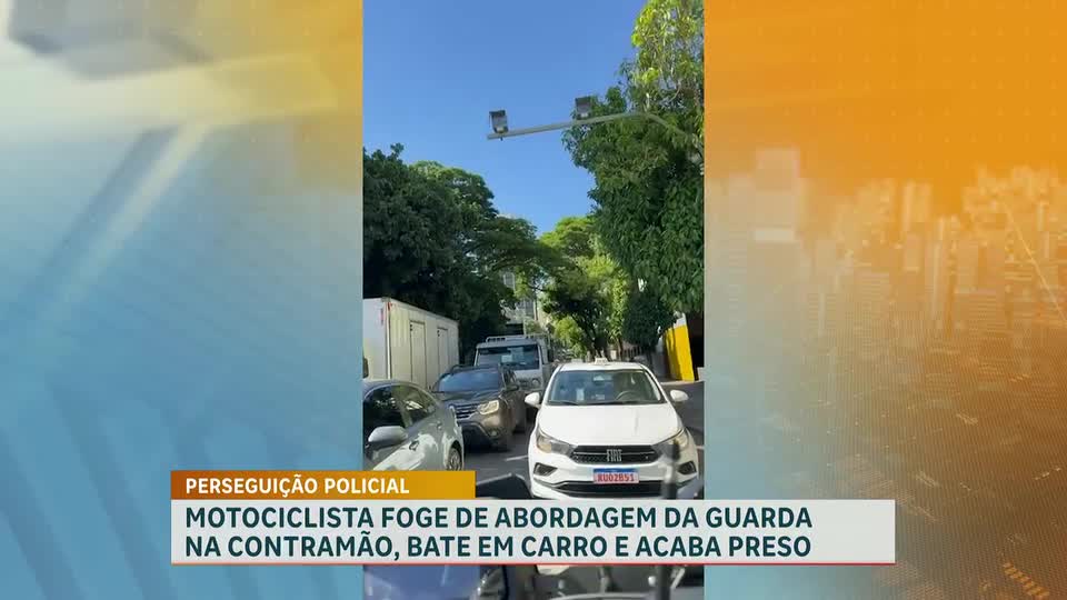 Perseguição policial no centro de BH termina com prisão de motociclista