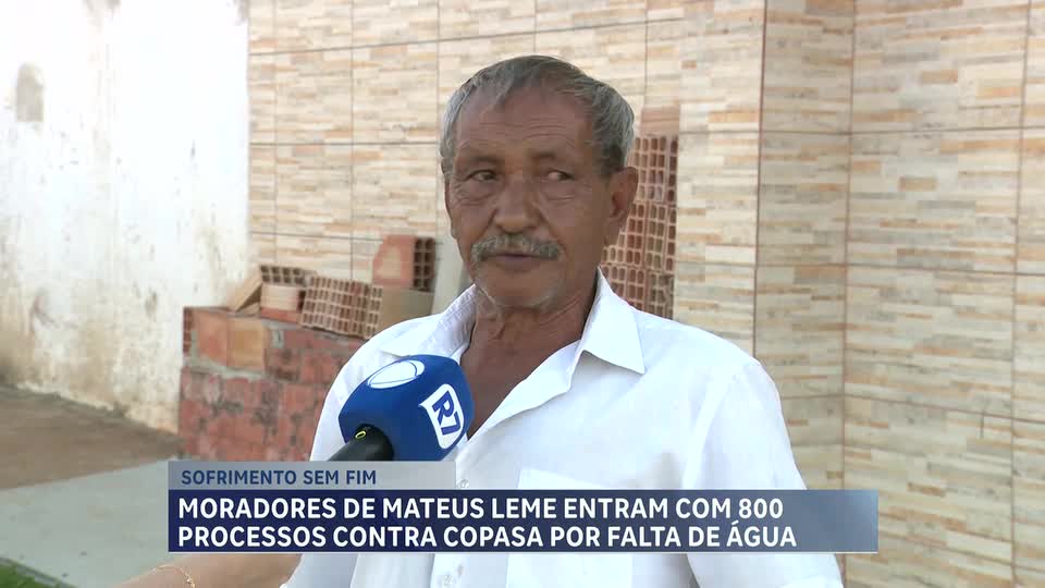 Moradores de Mateus Leme (MG) entram com 800 processos contra Copasa por falta de água
