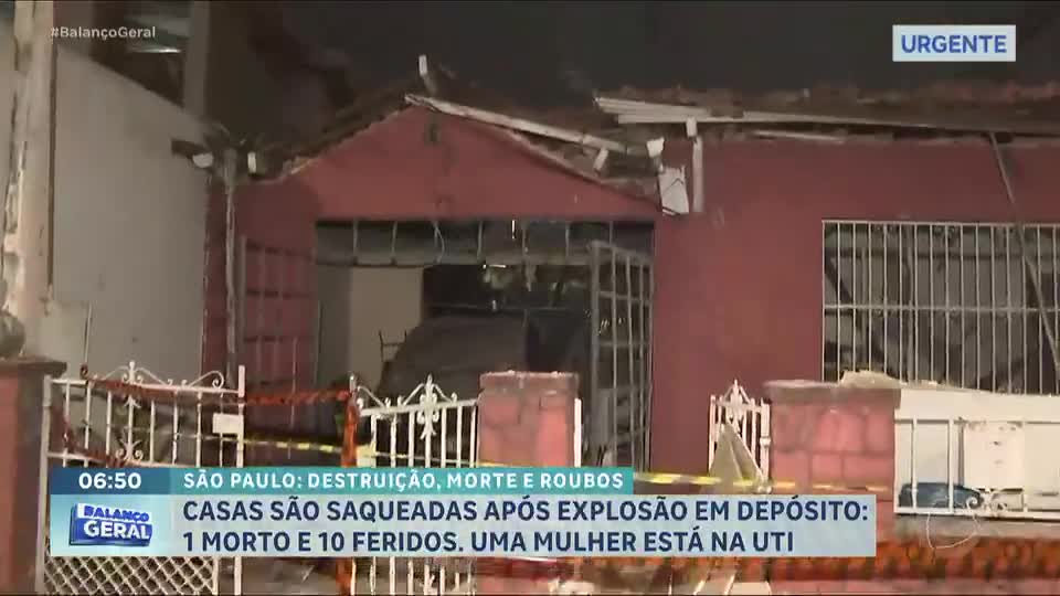 Casas são saqueadas após explosão que deixou ao menos um morto no Tatuapé