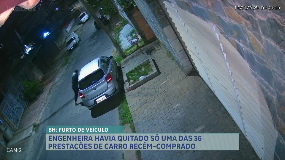 Engenheira tem carro furtado em BH; vítima havia quitado só uma das 36 prestações do veículo