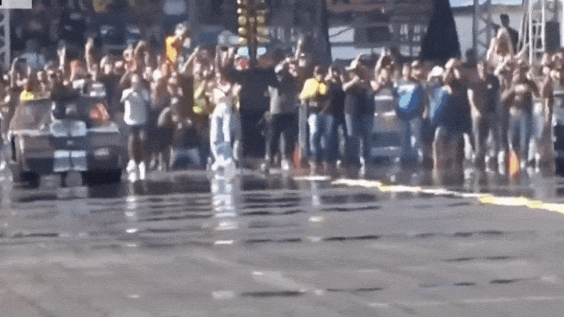 Carro explode em acidente durante prova de arrancada no RS