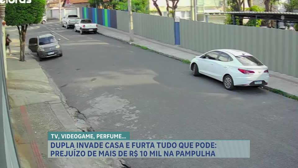 Câmeras de segurança flagram furto de casa na região da Pampulha, em Belo Horizonte
