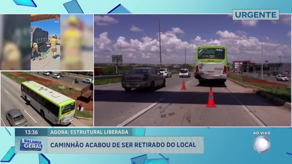 Limpeza do SLU libera faixas na Estrutural (DF) e trânsito volta a fluir após acidente