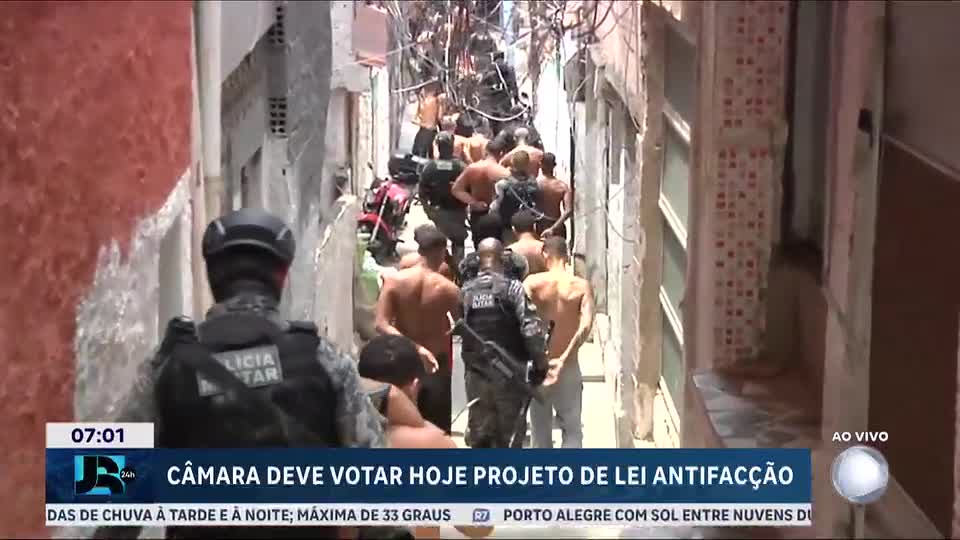 Câmara deve votar projeto de lei antifacção nesta terça (18)