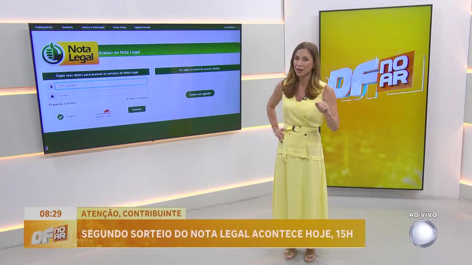 Sorteio do Nota Legal no DF nesta terça-feira pode premiar contribuintes com até R$ 3,5 milhões