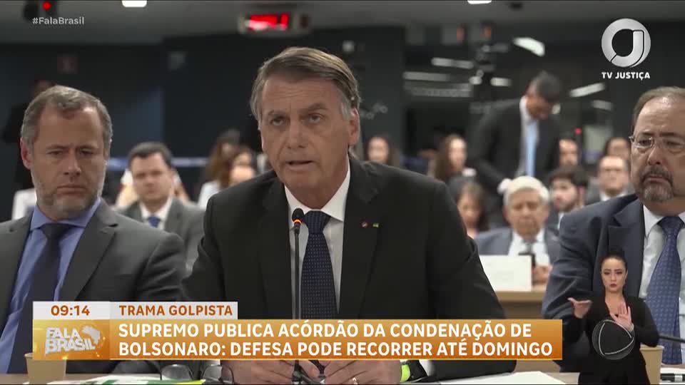 STF publica acórdão que confirma condenação de Bolsonaro