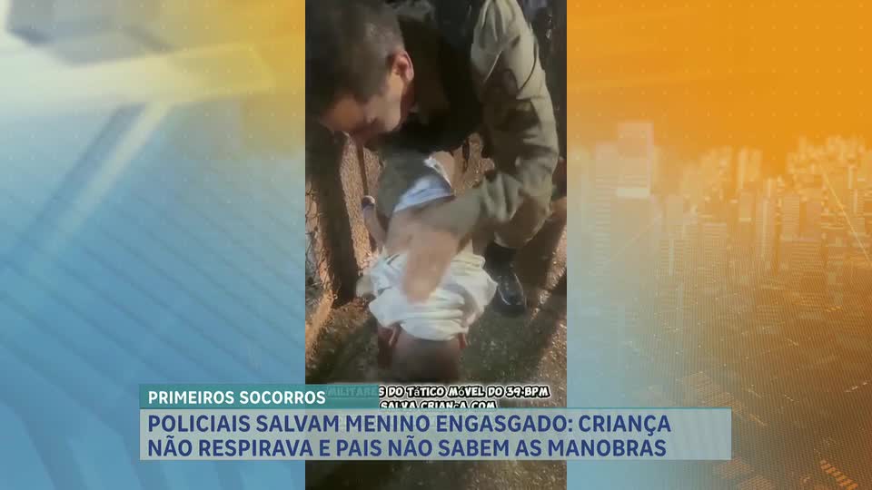 Policiais salvam criança engasgada em Contagem (MG)