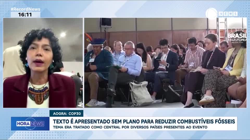 COP30: Texto é apresentado sem plano para reduzir combustíveis fósseis