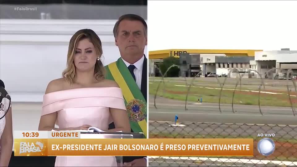 Michelle Bolsonaro retorna para Brasília após prisão de ex-presidente