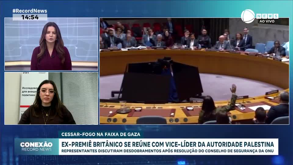Ex-primeiro-ministro britânico se reúne com vice-líder da Autoridade Palestina