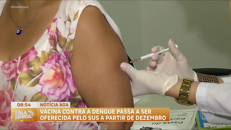 Boa Notícia: SUS vai disponibilizar vacina contra dengue a partir de dezembro