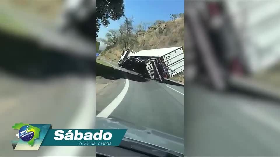 Entenda por que tantos caminhões tombam nas estradas no Brasil Caminhoneiro deste sábado (29)