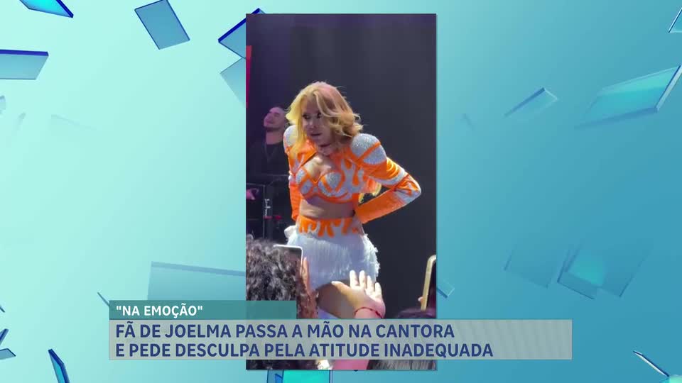 HORA DA VENENOSA: Fã pede desculpas após encostar em Joelma durante show