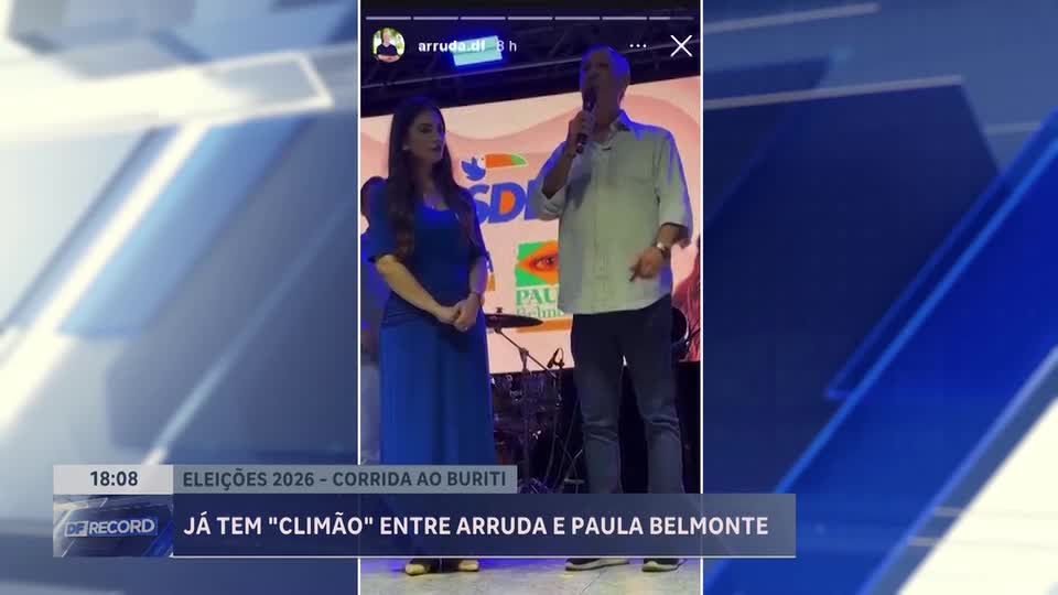 Arruda invade evento de Paula Belmonte, anuncia aliança e causa mal-estar político