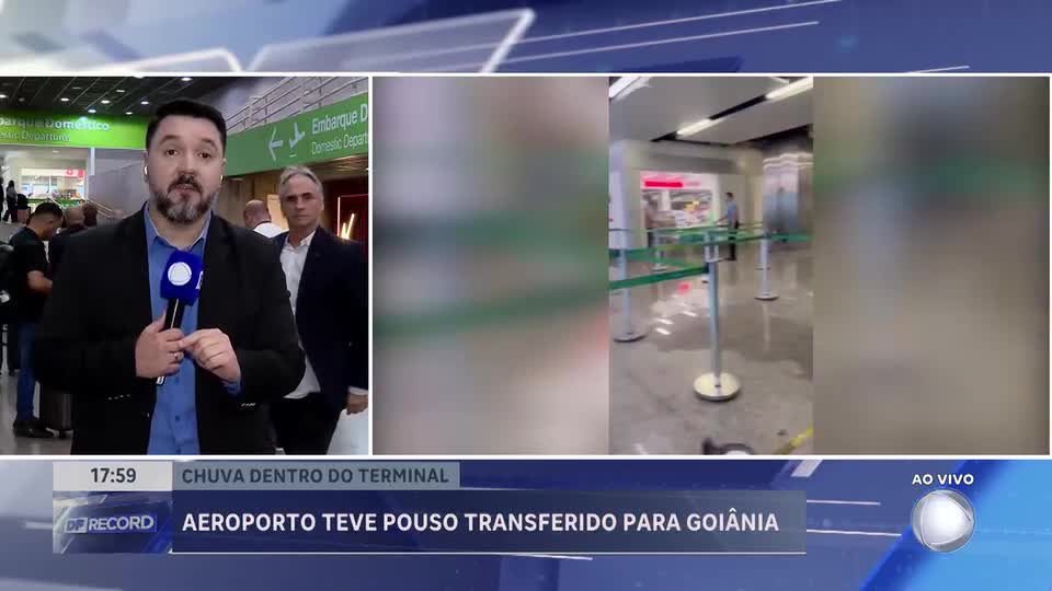 Aeroporto de Brasília normaliza operações após desvios de voos e vazamento causado pela chuva