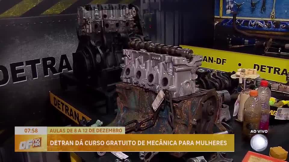 Detran-DF oferece curso gratuito de mecânica para mulheres