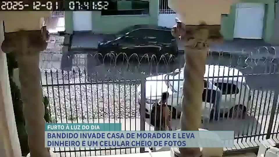 Casa na região Leste de BH é alvo de furto durante obras; câmeras registraram a ação
