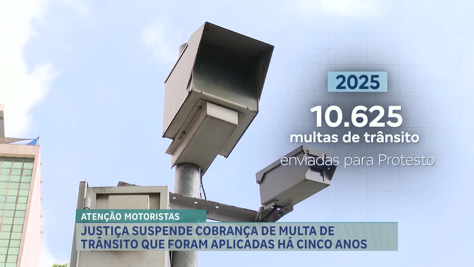 Justiça suspende cobrança de multa de trânsito que foi aplicada há cinco anos em BH