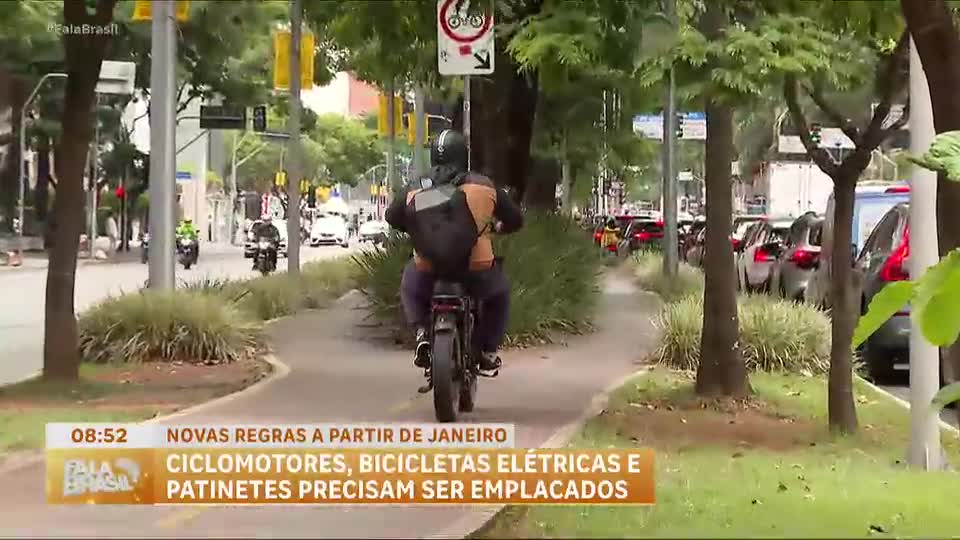 Novas regras exigem emplacamento para ciclomotores, bicicletas elétricas e patinetes