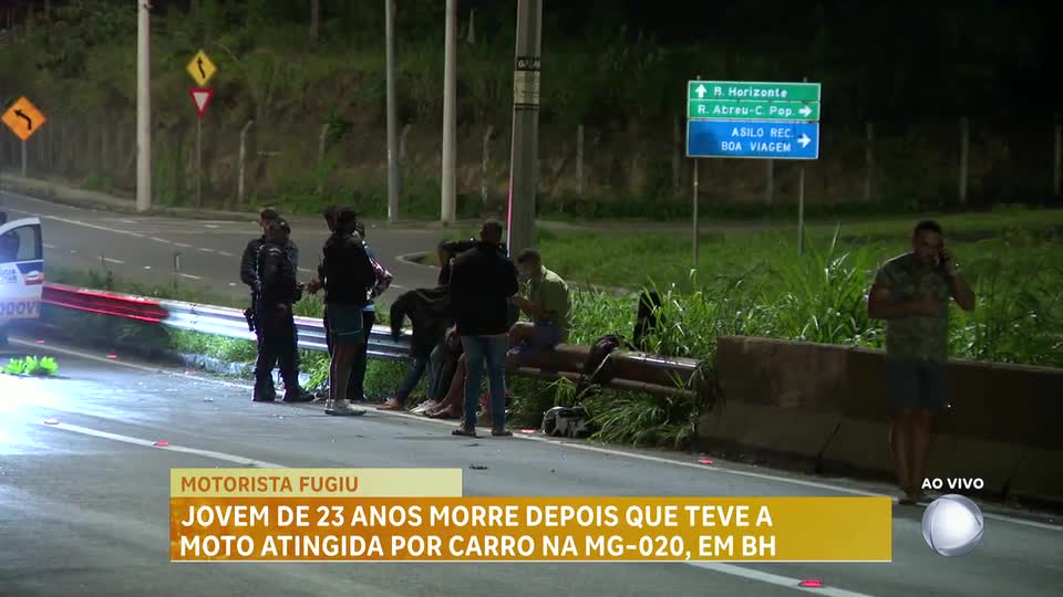 Jovem de 23 anos morre após ter moto atingida por carro na MG-020, em Belo Horizonte