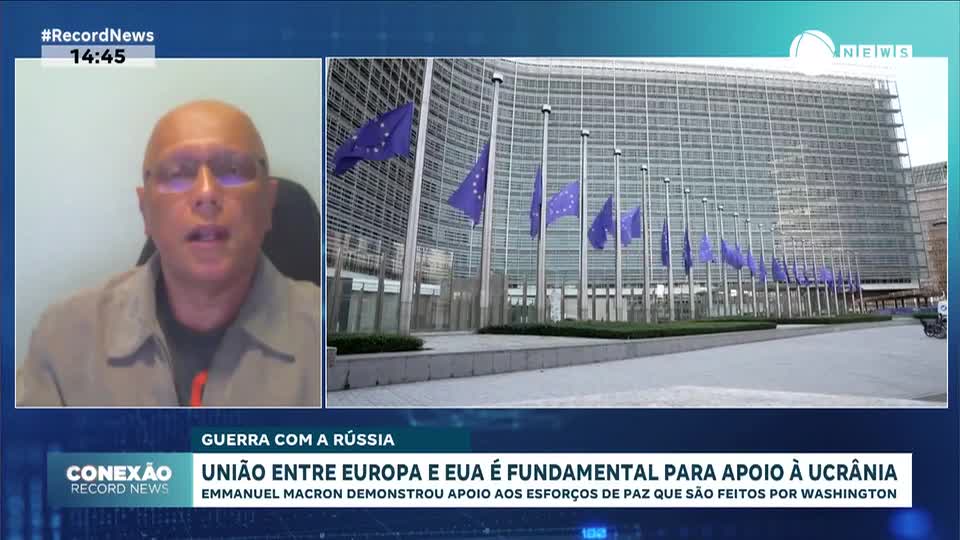 Macron destaca que união entre Europa e Estados Unidos é fundamental para aopio à Ucrânia