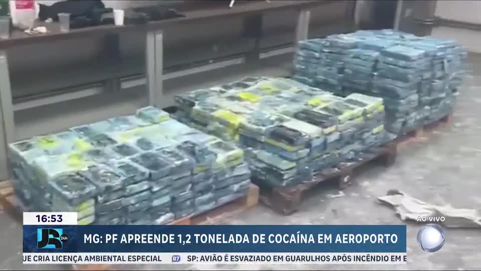 Polícia Federal apreende mais de uma tonelada de cocaína em aeroporto de Minas Gerais
