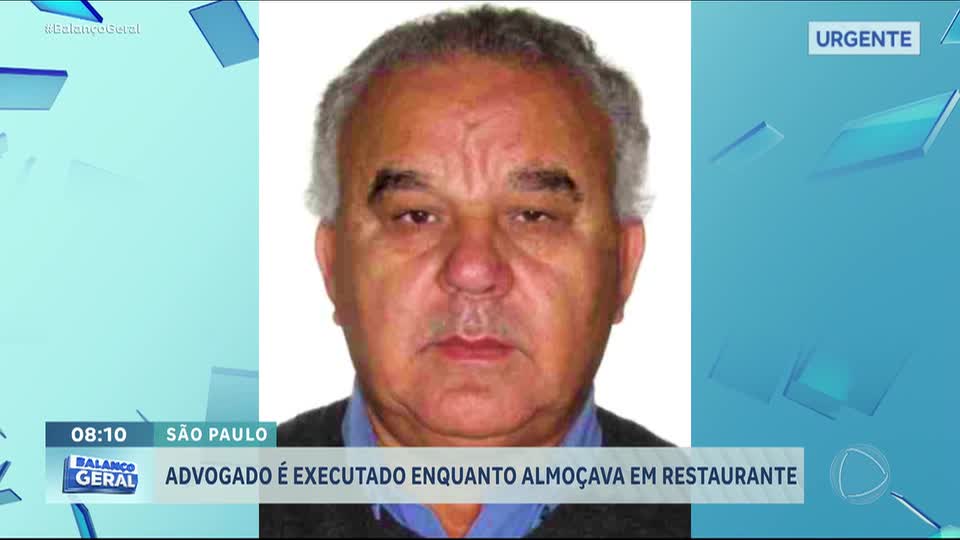 Advogado é morto a tiros enquanto almoçava em restaurante da Grande São Paulo