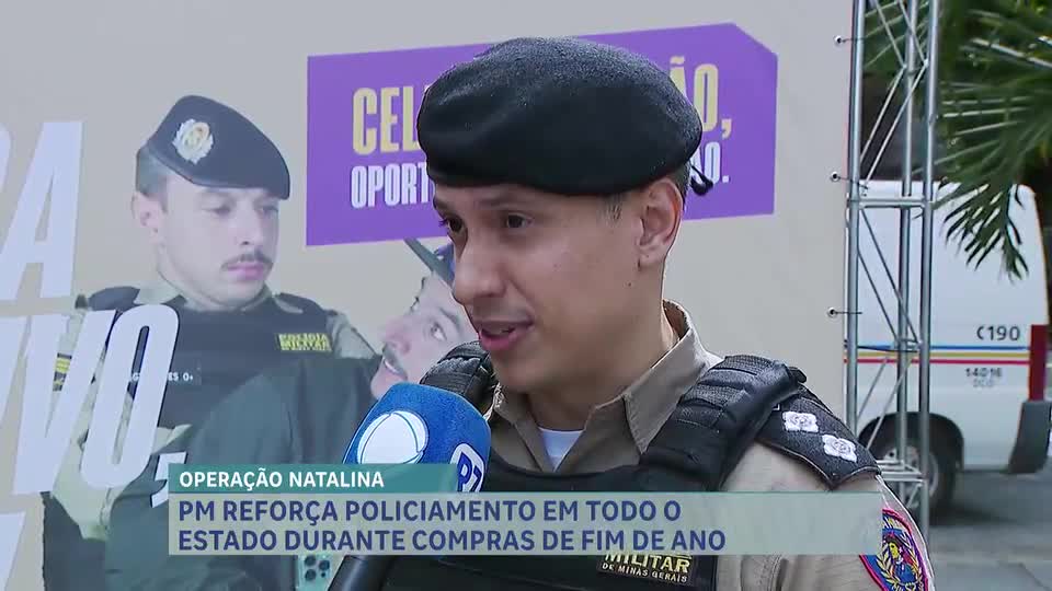 Operação Natalina: PM reforça segurança para compras de fim de ano em BH