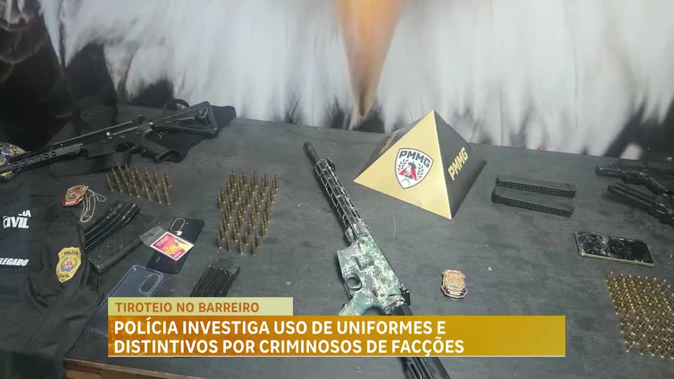 Polícia Civil investiga uso de uniformes e distintivos por criminosos de facções em Belo Horizonte