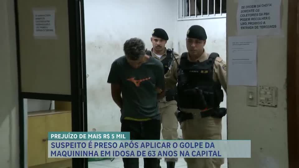 Suspeito é preso após aplicar golpe da maquininha em idosa de 63 anos, em Belo Horizonte
