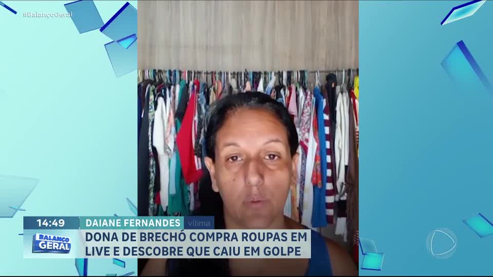 Dona de brechó compra roupas em live e descobre que caiu em golpe