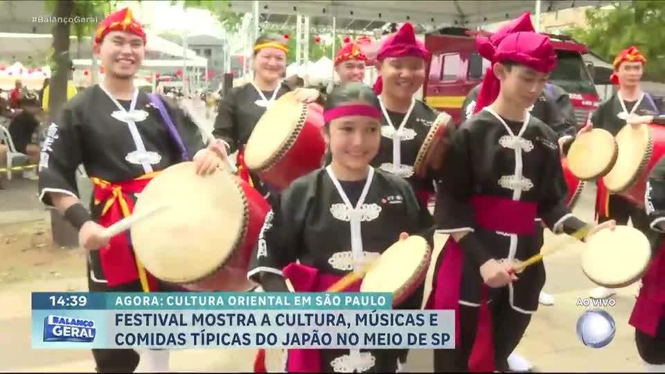 Festival Taiko celebra cultura do Japão com músicas e comidas típicas no Largo da Batata