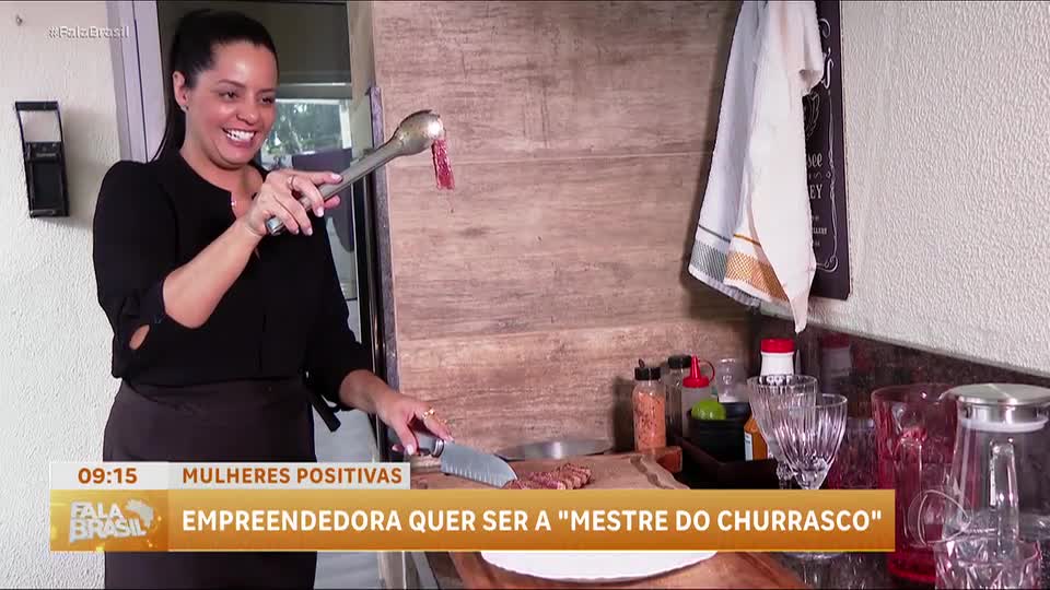 Mulheres Positivas: Empresária decide recomeçar e investe no sonho de ser churrasqueira