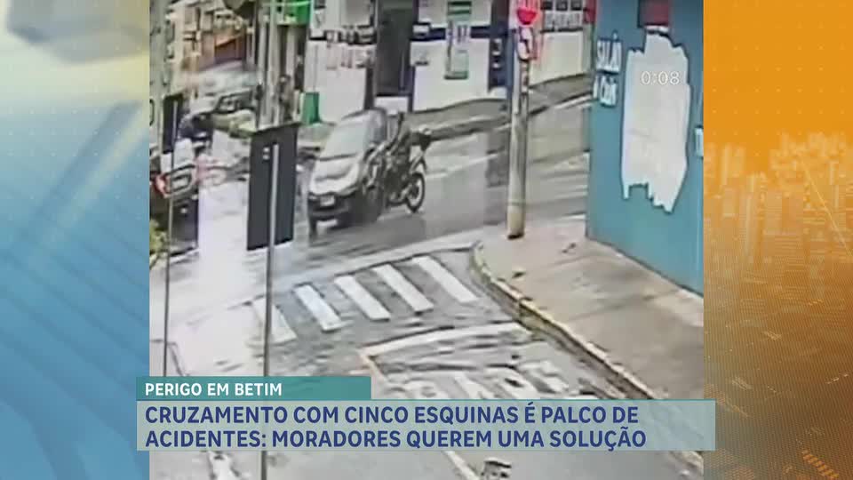 Cruzamento com cinco esquinas é palco de acidentes em Betim (MG)