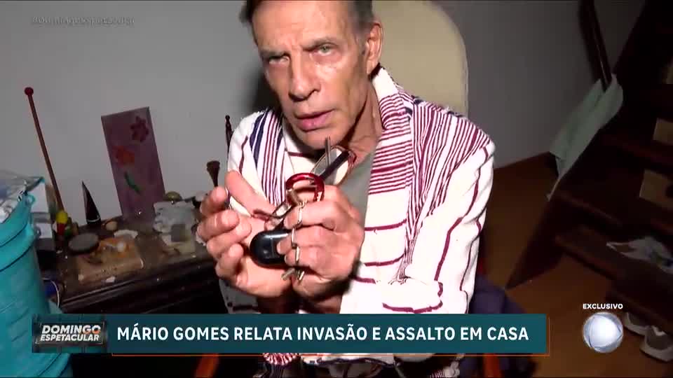 Mário Gomes conta dos momentos de terror que viveu durante assalto a sua casa