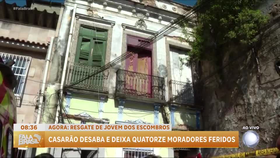 Casarão desaba e deixa feridos na zona sul do Rio
